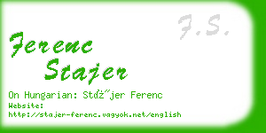 ferenc stajer business card